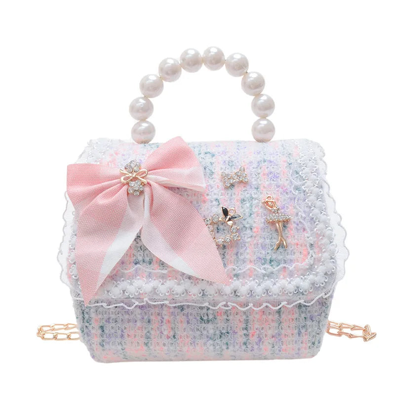 Girl Princess Messenger Bag Cute Kids Flower Purses and Handbags Child Baby Coin Pouch Box Toddler Crossbody Bags Gift