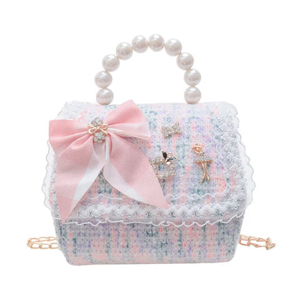 Girl Princess Messenger Bag Cute Kids Flower Purses and Handbags Child Baby Coin Pouch Box Toddler Crossbody Bags Gift