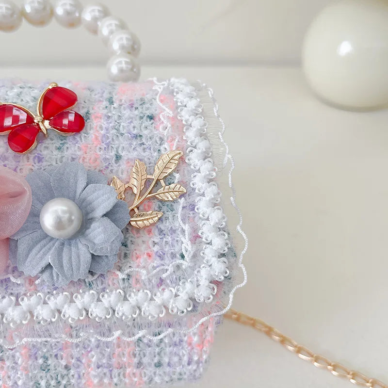 Girl Princess Messenger Bag Cute Kids Flower Purses and Handbags Child Baby Coin Pouch Box Toddler Crossbody Bags Gift