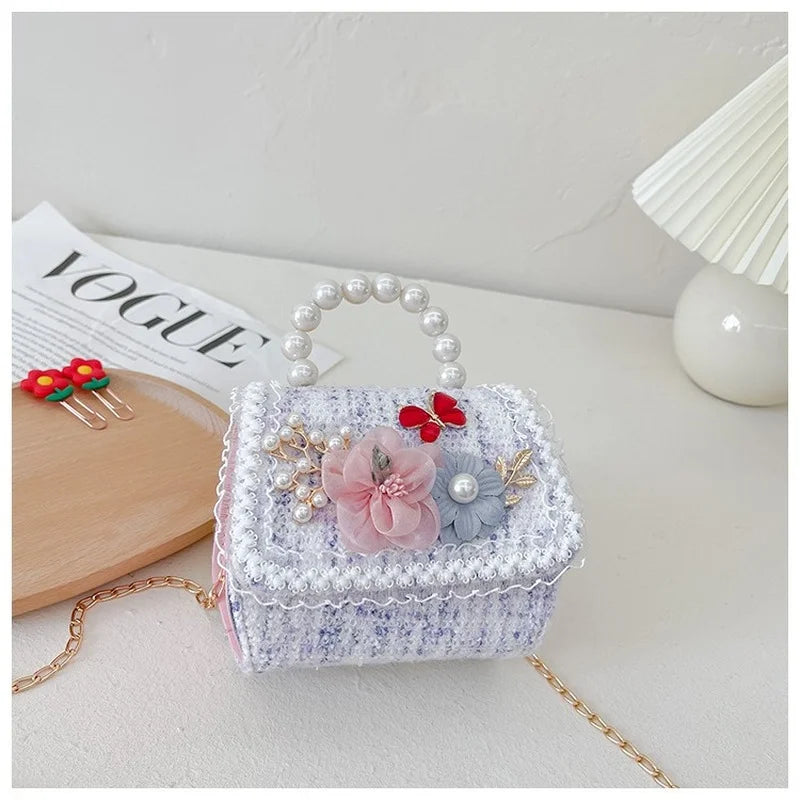 Girl Princess Messenger Bag Cute Kids Flower Purses and Handbags Child Baby Coin Pouch Box Toddler Crossbody Bags Gift