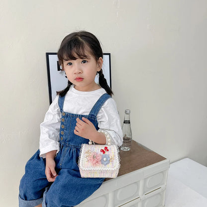 Girl Princess Messenger Bag Cute Kids Flower Purses and Handbags Child Baby Coin Pouch Box Toddler Crossbody Bags Gift