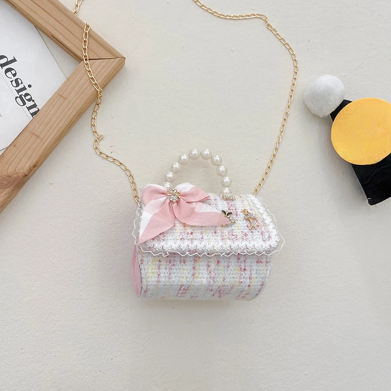 Girl Princess Messenger Bag Cute Kids Flower Purses and Handbags Child Baby Coin Pouch Box Toddler Crossbody Bags Gift