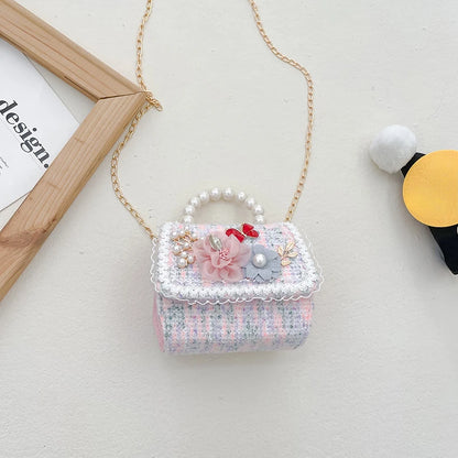 Girl Princess Messenger Bag Cute Kids Flower Purses and Handbags Child Baby Coin Pouch Box Toddler Crossbody Bags Gift