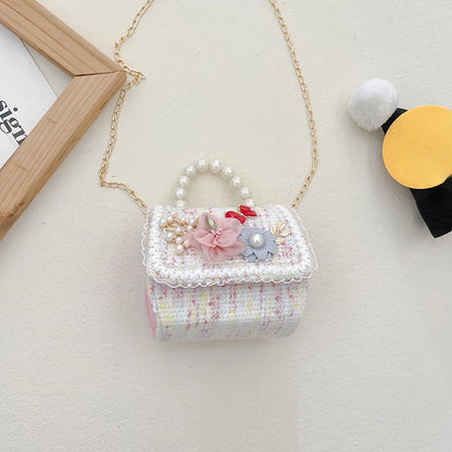 Girl Princess Messenger Bag Cute Kids Flower Purses and Handbags Child Baby Coin Pouch Box Toddler Crossbody Bags Gift