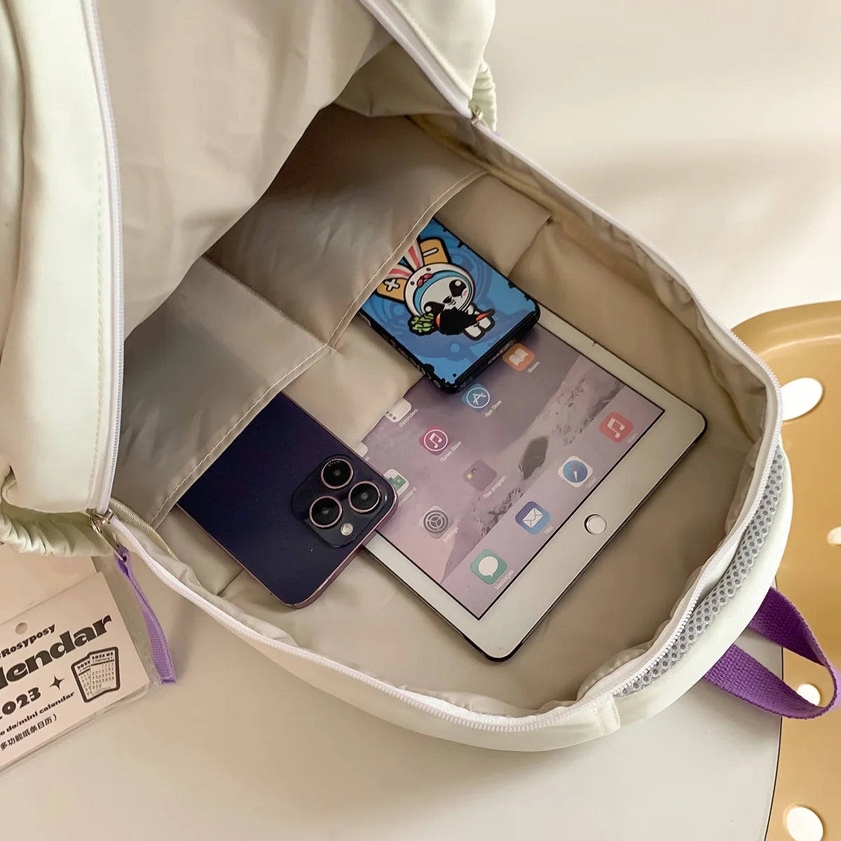 Girl Purple Nylon Student Backpack Women Laptop Lady Kawaii Book School Bag Fashion Cool Female Travel College Backpack Cute New
