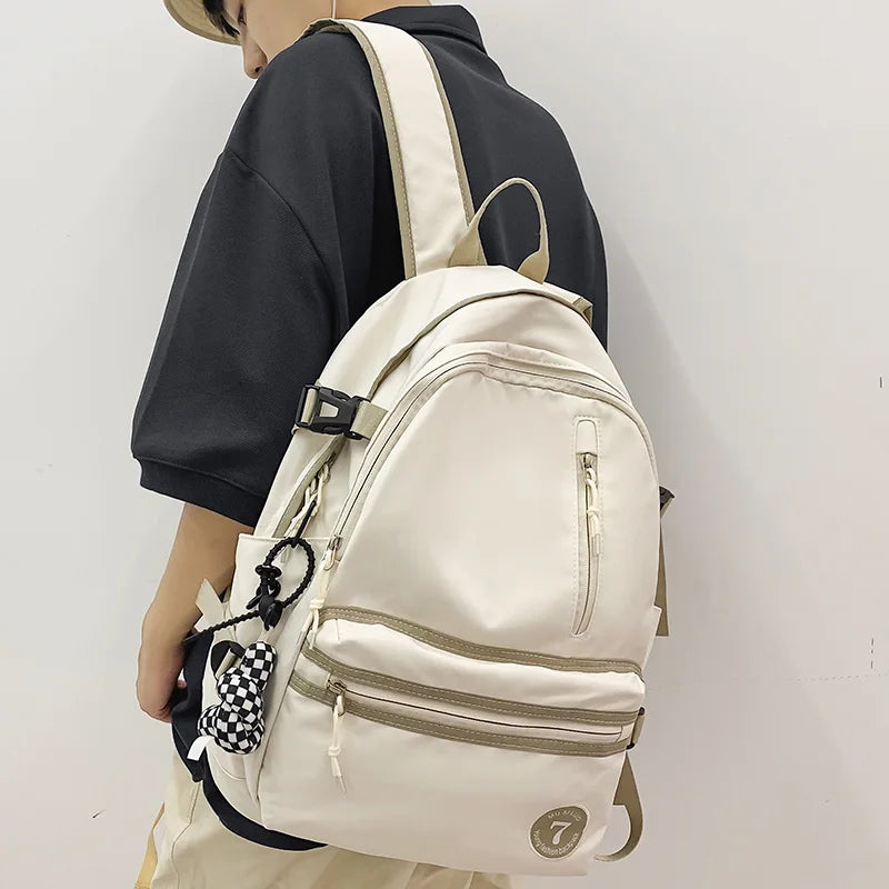 Girl Red High Capacity Boy School Bag Male Women Travel Book Bag Female College Backpack Men Lady Laptop Packet Fashion Teenager