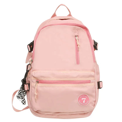 Girl Red High Capacity Boy School Bag Male Women Travel Book Bag Female College Backpack Men Lady Laptop Packet Fashion Teenager