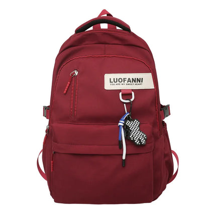 Girl Red High Capacity Waterproof College Backpack Cool Women Men Nylon Fashion Book School Bag Ladies Male Travel Female Laptop