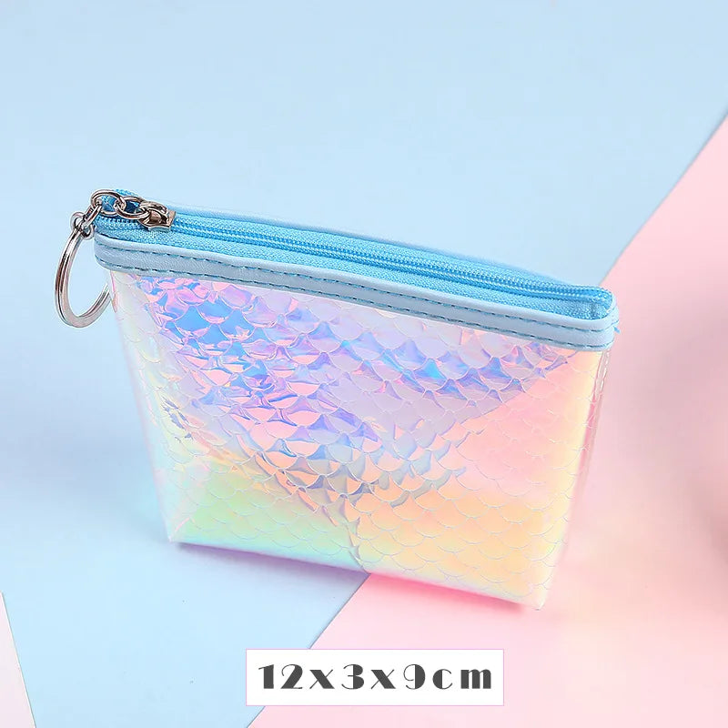 Girl Shining Fish Scale Coin Purse Cute Zpper Coins Wallet Lady Sweet Mini Student Key Bag Women Small Cards Holder Money Bags