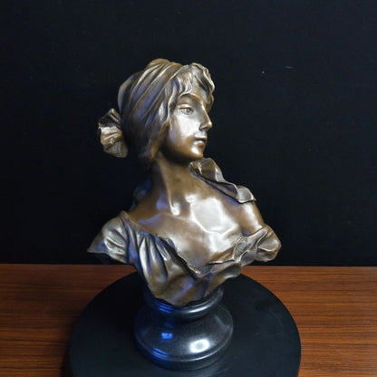 Girl Statue Figurines Busts Bronze Sculptures Statues Young Lady Titled 'Cendrillon' TPY-509