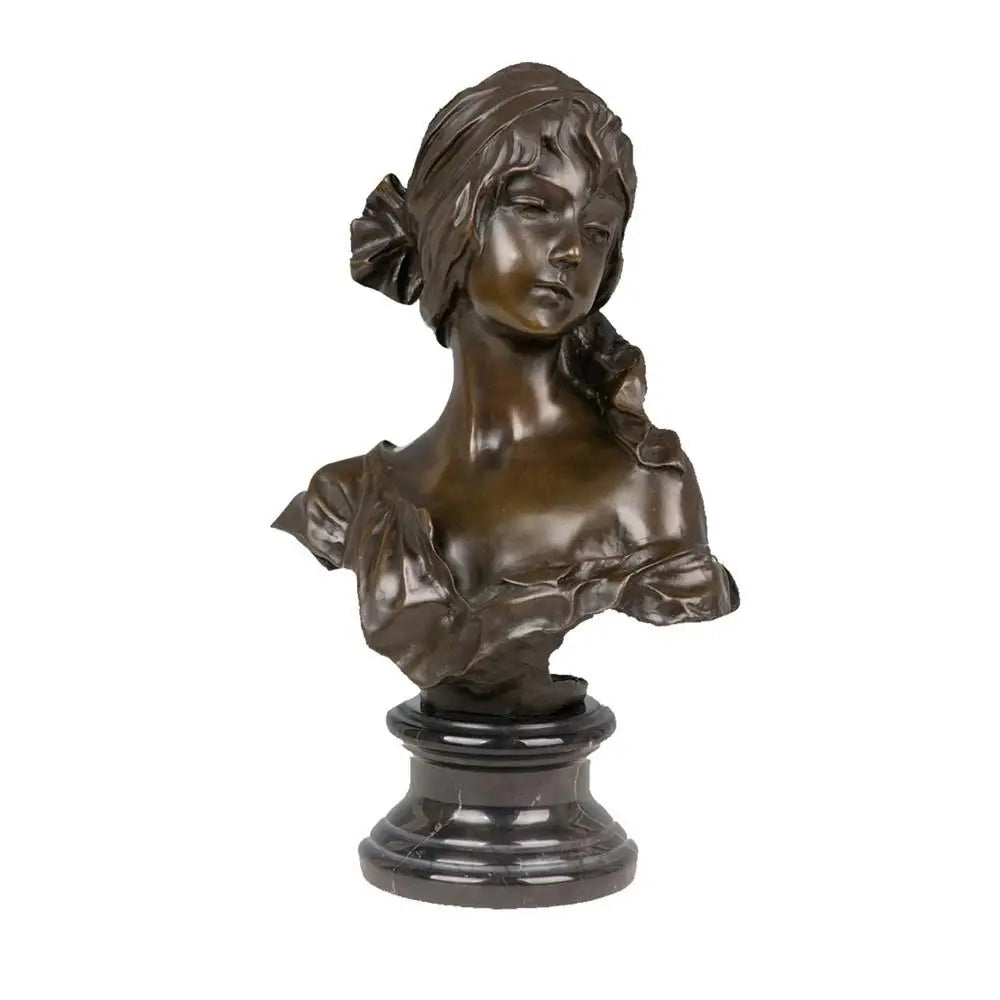 Girl Statue Figurines Busts Bronze Sculptures Statues Young Lady Titled 'Cendrillon' TPY-509