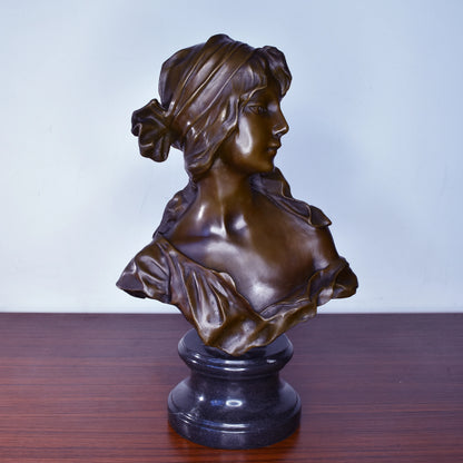 Girl Statue Figurines Busts Bronze Sculptures Statues Young Lady Titled 'Cendrillon' TPY-509