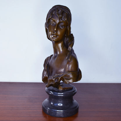 Girl Statue Figurines Busts Bronze Sculptures Statues Young Lady Titled 'Cendrillon' TPY-509