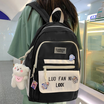 Girl Travel Green Harajuku High Capacity Book Backpack Lady Kawaii Bag Female Laptop College Packet Fashion Women SchoolBag New