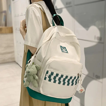 Girl Travel Plaid Harajuku Book Backpack Ladies Kawaii Bag Cool Female Lattice College Backpack Fashion Women Laptop School Bags
