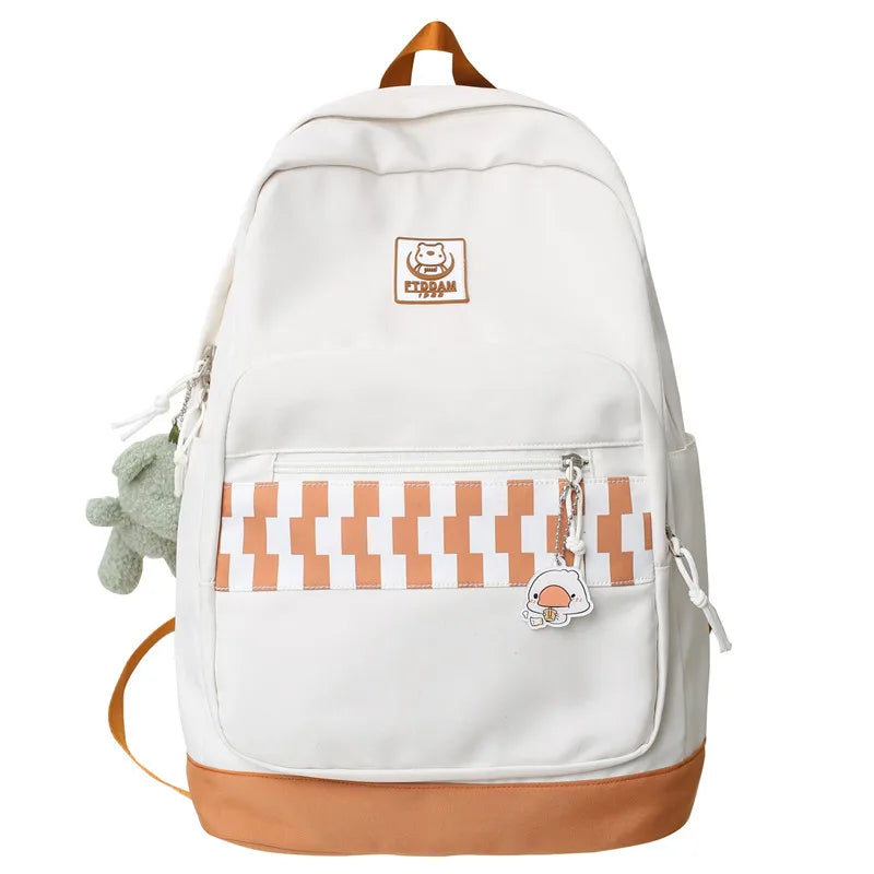 Girl Travel Plaid Harajuku Book Backpack Ladies Kawaii Bag Cool Female Lattice College Backpack Fashion Women Laptop School Bags