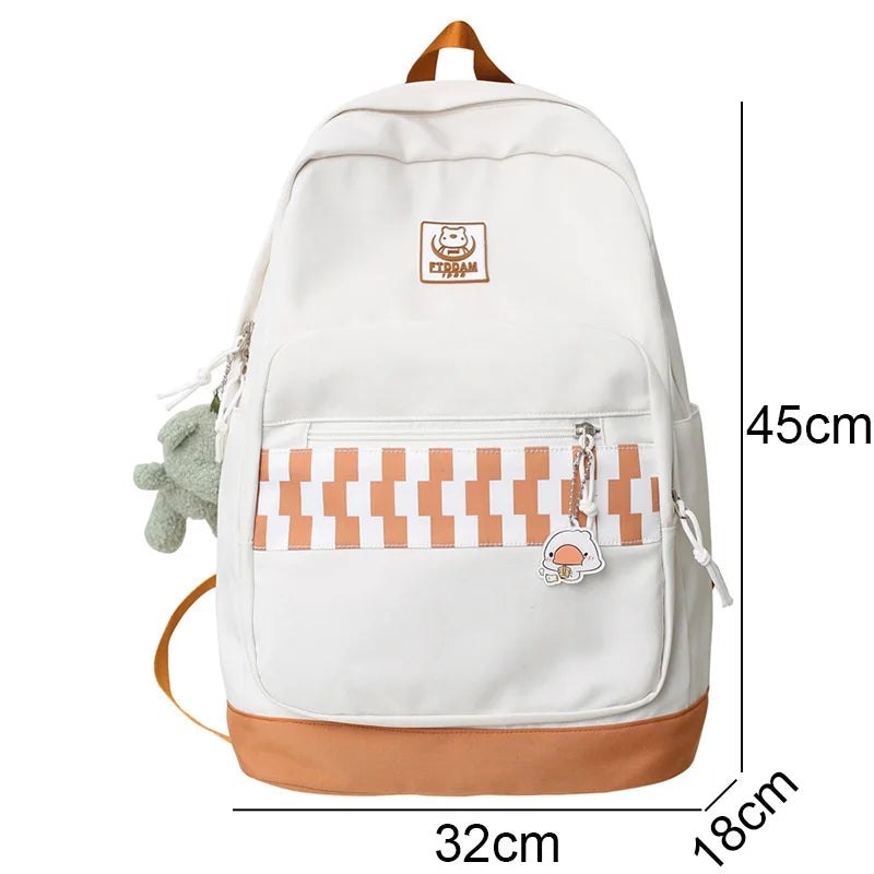 Girl Travel Plaid Harajuku Book Backpack Ladies Kawaii Bag Cool Female Lattice College Backpack Fashion Women Laptop School Bags