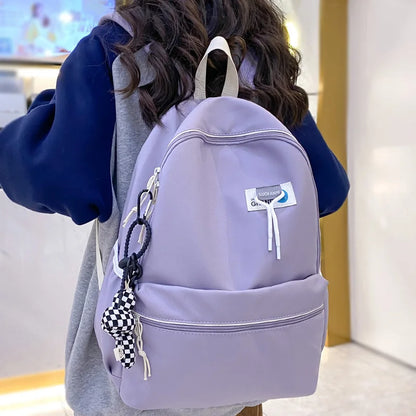 Girl Travel Purple School Bag Lady Waterproof Student Backpack Trendy Cool Female College Backpack Fashion Women Laptop Book Bag