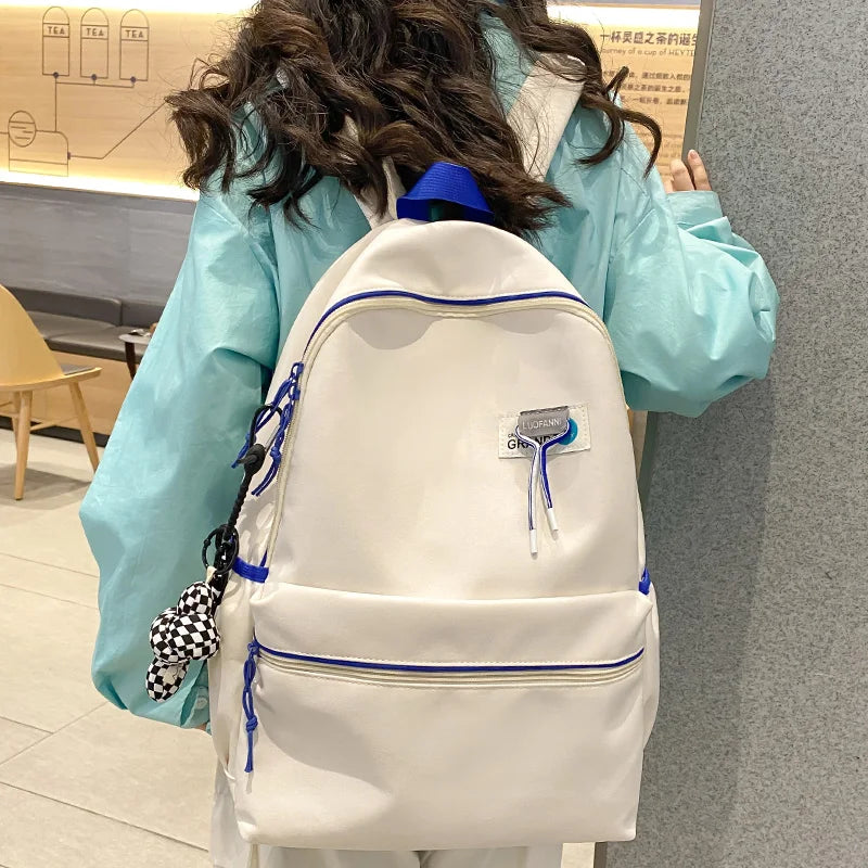 Girl Travel Purple School Bag Lady Waterproof Student Backpack Trendy Cool Female College Backpack Fashion Women Laptop Book Bag