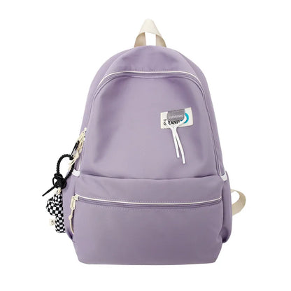 Girl Travel Purple School Bag Lady Waterproof Student Backpack Trendy Cool Female College Backpack Fashion Women Laptop Book Bag
