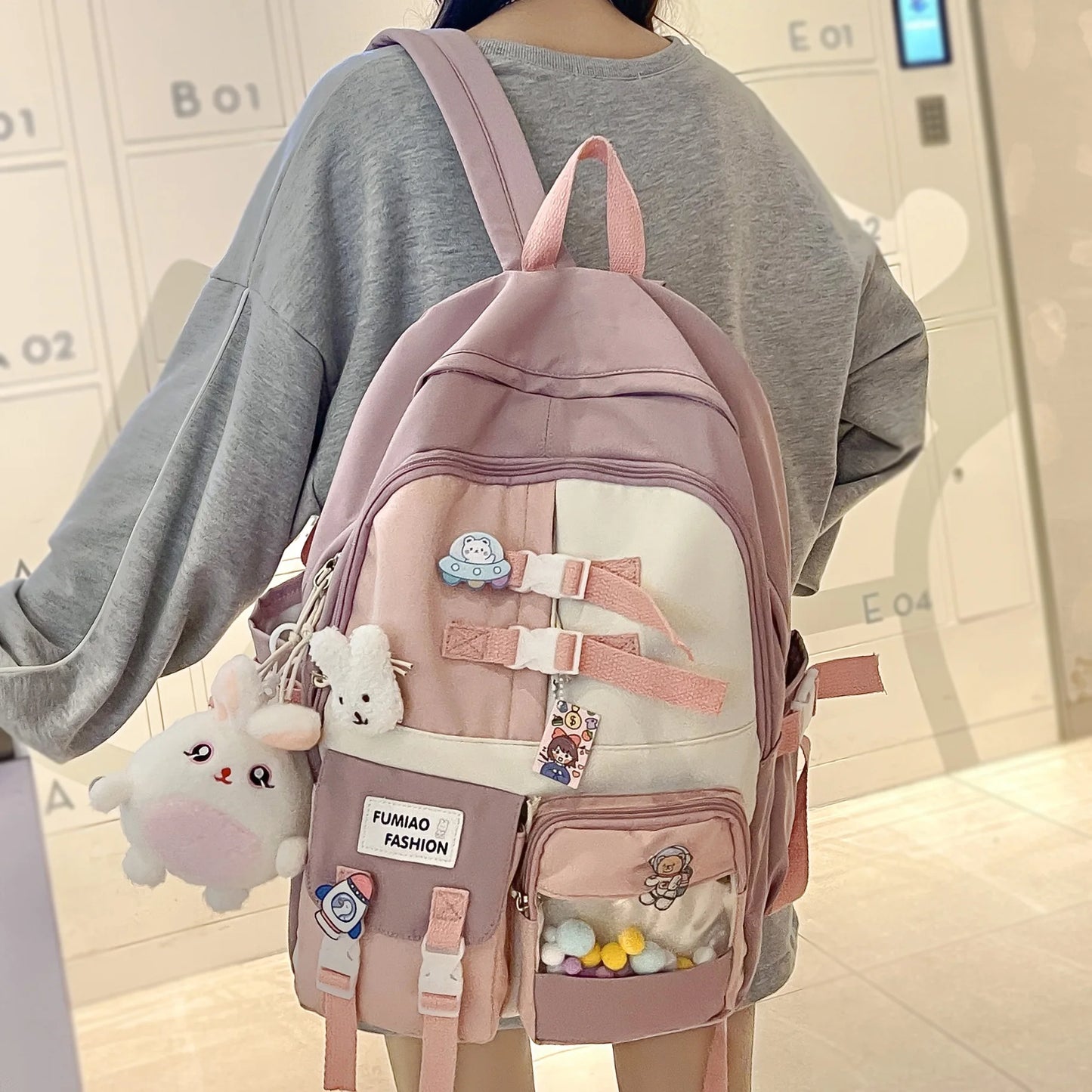 Girl Travel Waterproof Transparent Book Backpack Women Cute School Bag Female College Fashion Ladies Laptop Kawaii Harajuku Bags