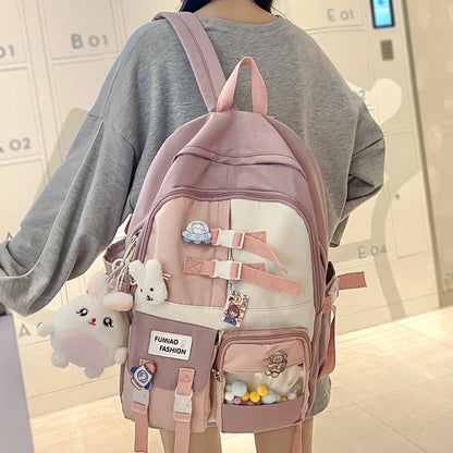 Girl Travel Waterproof Transparent Book Backpack Women Cute School Bag Female College Fashion Ladies Laptop Kawaii Harajuku Bags