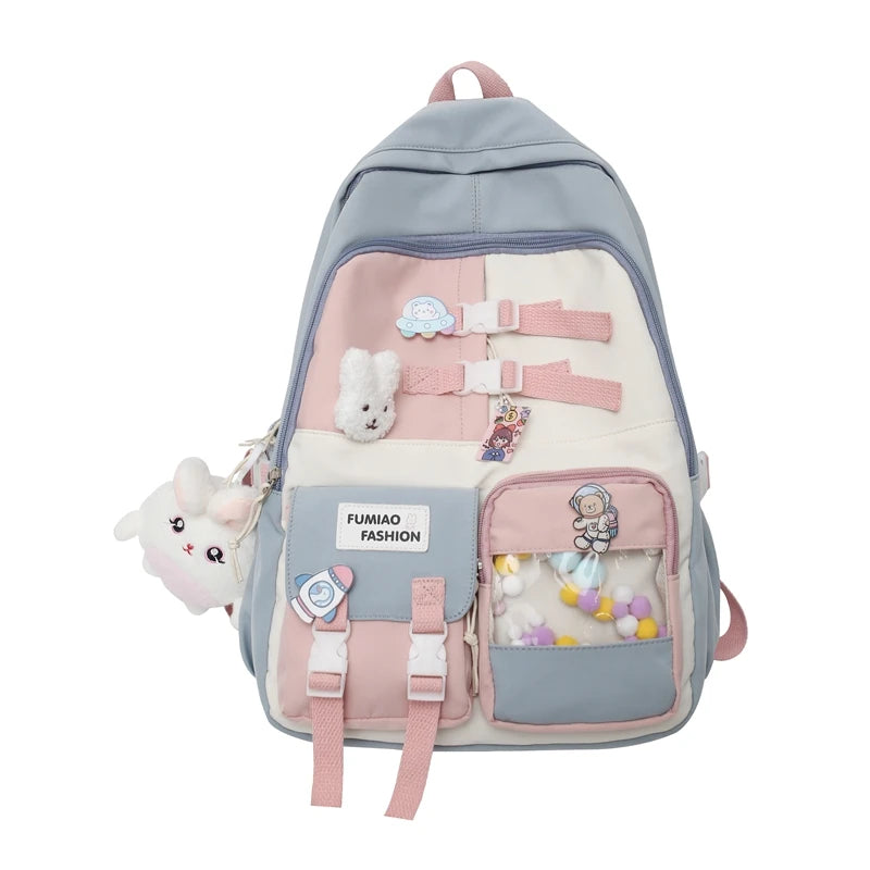 Girl Travel Waterproof Transparent Book Backpack Women Cute School Bag Female College Fashion Ladies Laptop Kawaii Harajuku Bags