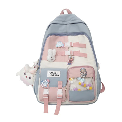 Girl Travel Waterproof Transparent Book Backpack Women Cute School Bag Female College Fashion Ladies Laptop Kawaii Harajuku Bags