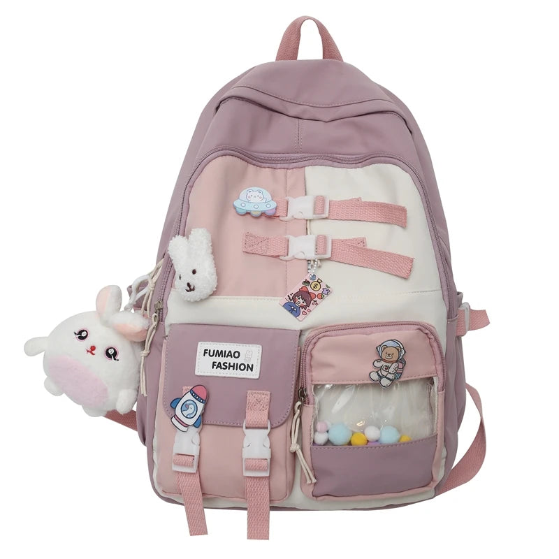 Girl Travel Waterproof Transparent Book Backpack Women Cute School Bag Female College Fashion Ladies Laptop Kawaii Harajuku Bags