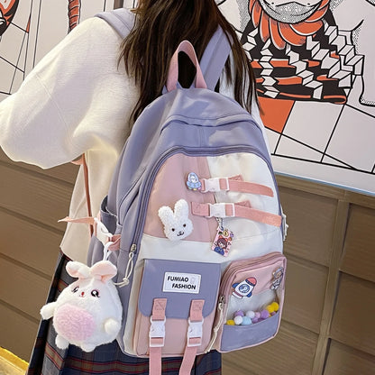 Girl Travel Waterproof Transparent Book Backpack Women Cute School Bag Female College Fashion Ladies Laptop Kawaii Harajuku Bags