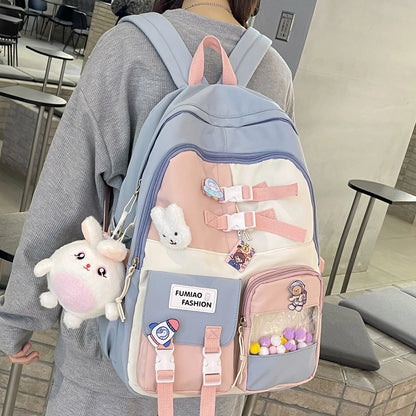 Girl Travel Waterproof Transparent Book Backpack Women Cute School Bag Female College Fashion Ladies Laptop Kawaii Harajuku Bags