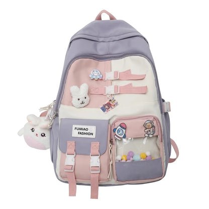 Girl Travel Waterproof Transparent Book Backpack Women Cute School Bag Female College Fashion Ladies Laptop Kawaii Harajuku Bags
