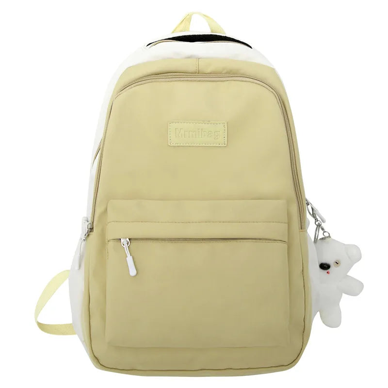 Girl Travel Waterproof Yellow Leisure School Bag Fashion Women Student Backpack Ladies Nylon Cute Book Female Laptop College Bag