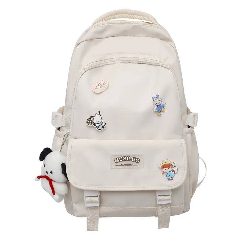 Girl Waterproof Cute Travel Badge Book Bag Laptop Female Student Trendy Ladies Kawaii College Backpack Women School Bags Fashion