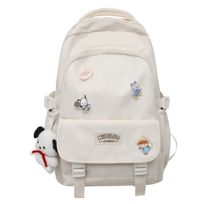 Girl Waterproof Cute Travel Badge Book Bag Laptop Female Student Trendy Ladies Kawaii College Backpack Women School Bags Fashion