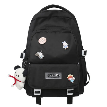 Girl Waterproof Cute Travel Badge Book Bag Laptop Female Student Trendy Ladies Kawaii College Backpack Women School Bags Fashion