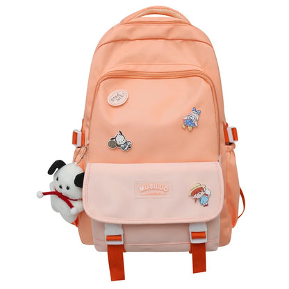 Girl Waterproof Cute Travel Badge Book Bag Laptop Female Student Trendy Ladies Kawaii College Backpack Women School Bags Fashion