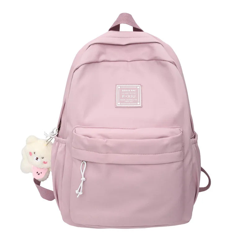 Girl Waterproof Cute Travel Student Bag Lady Kawaii Solid College Backpack Trendy Cool Women Bags Fashion Female Backpack Laptop