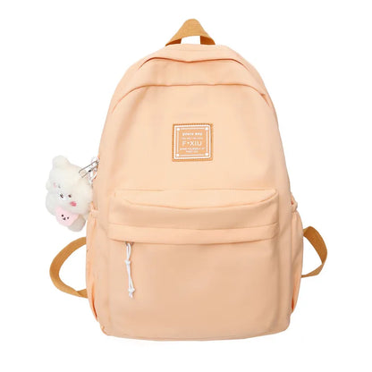 Girl Waterproof Cute Travel Student Bag Lady Kawaii Solid College Backpack Trendy Cool Women Bags Fashion Female Backpack Laptop