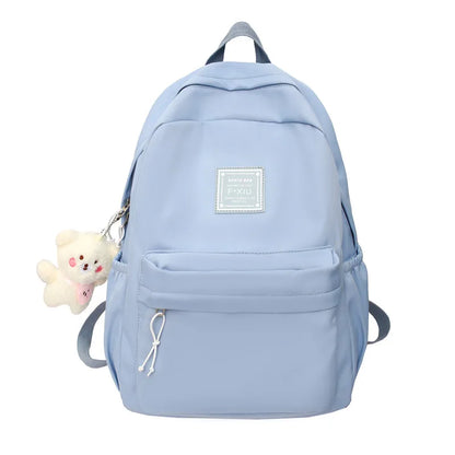 Girl Waterproof Cute Travel Student Bag Lady Kawaii Solid College Backpack Trendy Cool Women Bags Fashion Female Backpack Laptop
