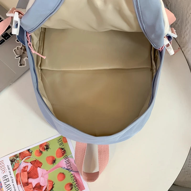Girl Waterproof Transparent Cute School Bag New Female Laptop College Backpack Lady Travel BookBag Women Kawaii Backpack Fashion