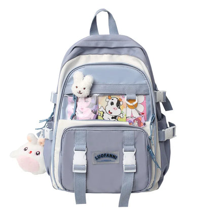 Girl Waterproof Transparent Cute School Bag New Female Laptop College Backpack Lady Travel BookBag Women Kawaii Backpack Fashion