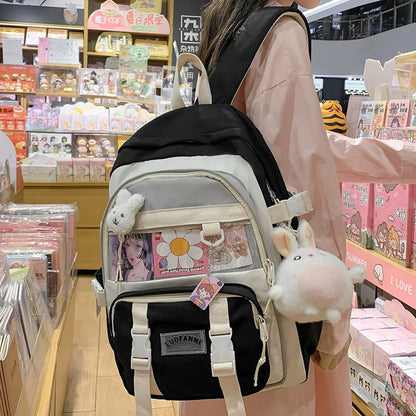 Girl Waterproof Transparent Cute School Bag New Female Laptop College Backpack Lady Travel BookBag Women Kawaii Backpack Fashion