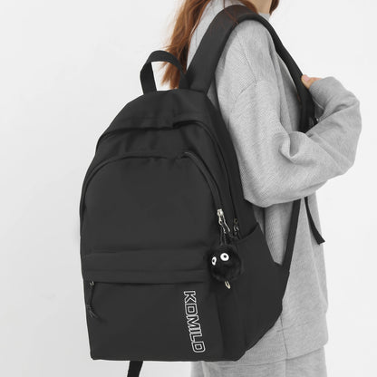 Girl White Leisure Travel Book Laptop Backpack Female Nylon Student Bag Ladies College Backpack Fashion Trendy Women School Bags