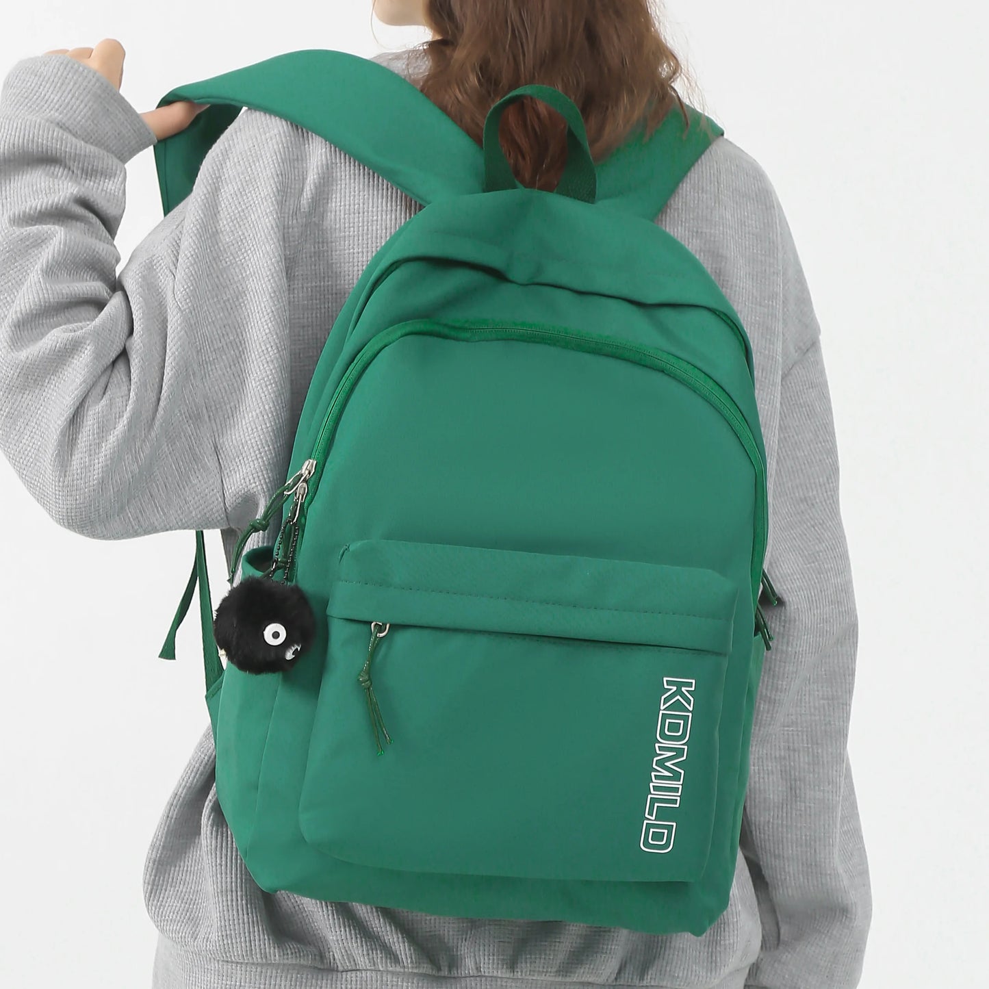 Girl White Leisure Travel Book Laptop Backpack Female Nylon Student Bag Ladies College Backpack Fashion Trendy Women School Bags