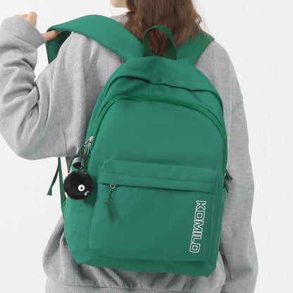 Girl White Leisure Travel Book Laptop Backpack Female Nylon Student Bag Ladies College Backpack Fashion Trendy Women School Bags