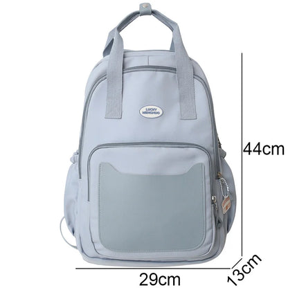 Girl White Travel Book Backpack Nylon Fashion Ladies Leisure Bag Waterproof Female Cute College Backpack Women Laptop School Bag
