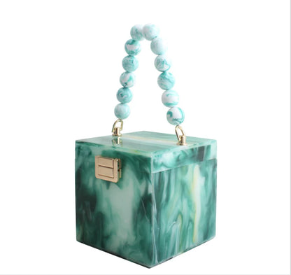 Girl's Acrylic Box Clutch Women Totes Handbag Fashion Party Hard Case Shoulder Bags Cross body messenger Bags Lady Handbags gift