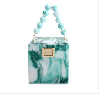 Girl's Acrylic Box Clutch Women Totes Handbag Fashion Party Hard Case Shoulder Bags Cross body messenger Bags Lady Handbags gift