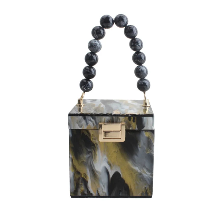 Girl's Acrylic Box Clutch Women Totes Handbag Fashion Party Hard Case Shoulder Bags Cross body messenger Bags Lady Handbags gift